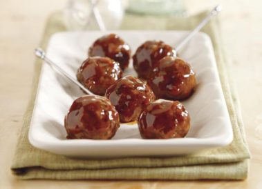 Meatball Hors D’oeuvres With Tangy Barbecue Sauce Recipe Image